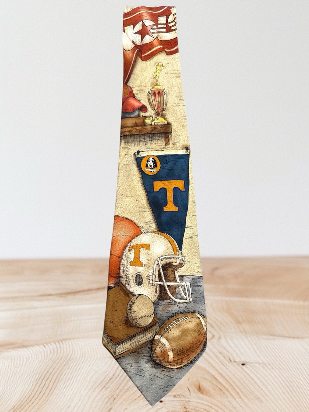 Vintage Eagles Wings University of Tennessee Volunteers Sports Nostalgia necktie